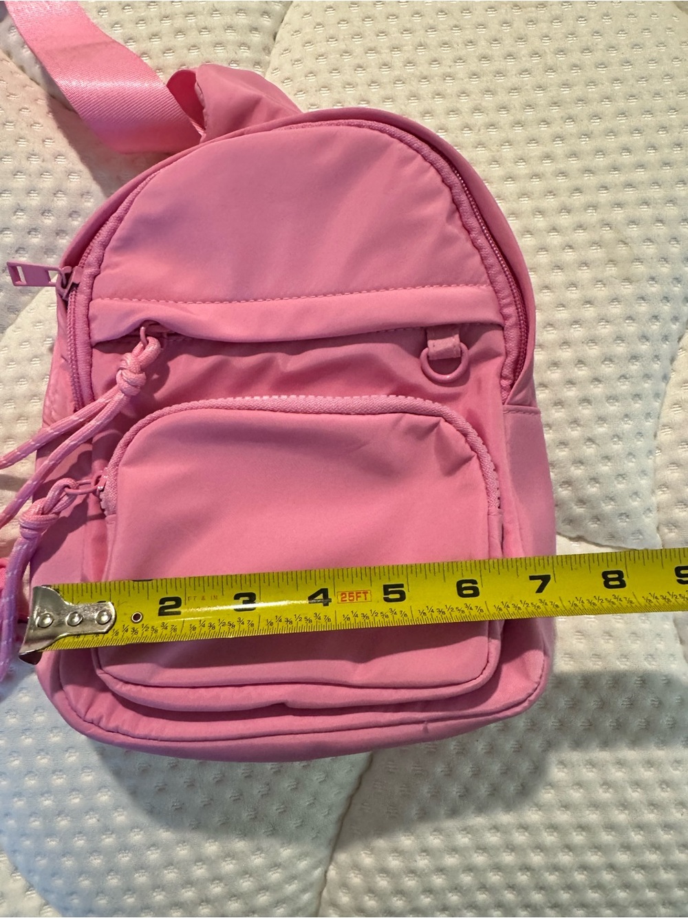 Pink Mini Crossbody Bag - Casual Everyday Shoulder Bag - Picture 2 of 5